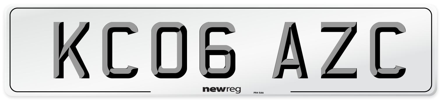 KC06 AZC Number Plate from New Reg